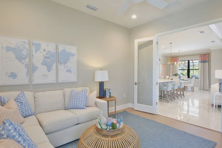 Furnished interior view inside a new home in Boca Royale Golf and Country Club at Wellen Park, Englewood (Image 15). Furnished interior view inside a new home in Boca Royale Golf and Country Club at Wellen Park, Englewood (Image 15).