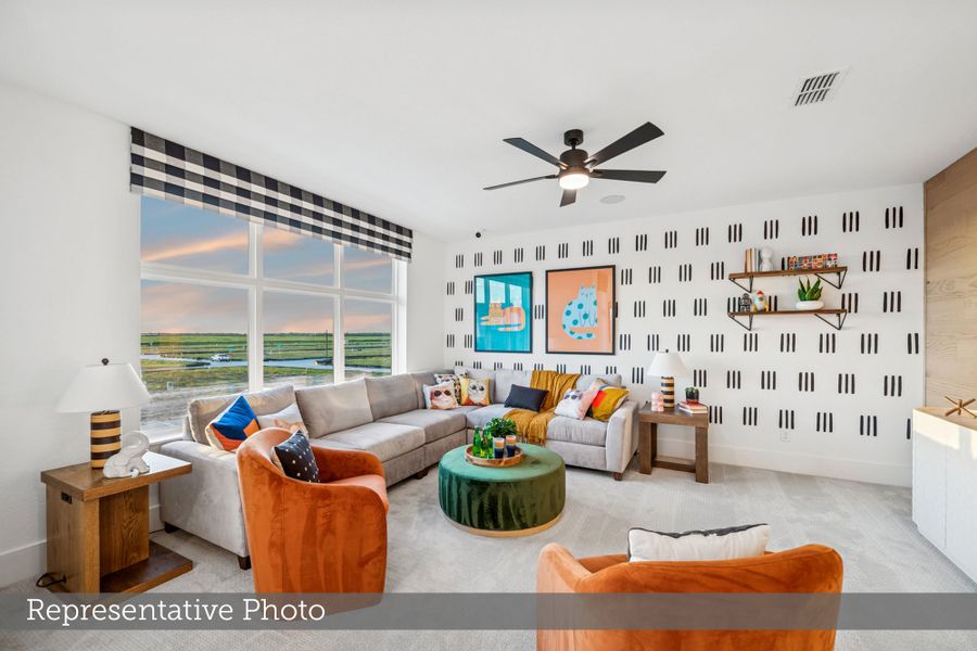 Furnished interior view inside a new home in Easthaven at Bridgeland Central - Horizon Collection, Cypress (Image 5).