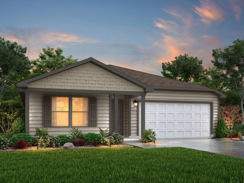 Front exterior of a new home in Whispering Winds, Alvord, TX, highlighting curb appeal (Image 1). Front exterior of a new home in Whispering Winds, Alvord, TX, highlighting curb appeal (Image 1).