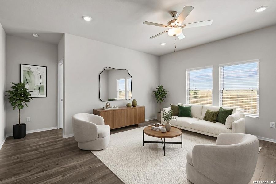 Furnished interior view inside a new home in Summerlin, San Antonio (Image 7).