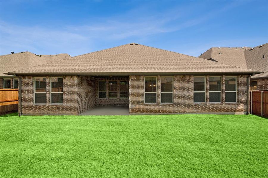 Exterior details and patio area of a home in Sterling Greene, Arlington (Image 3). Exterior details and patio area of a home in Sterling Greene, Arlington (Image 3).