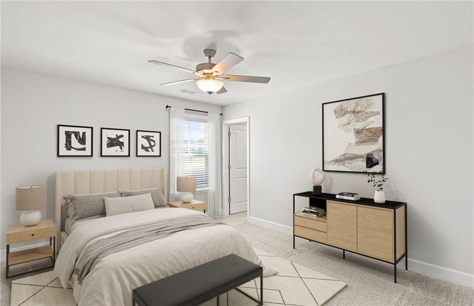 Furnished interior view inside a new home in Haverhill Estates, Dacula (Image 8).
