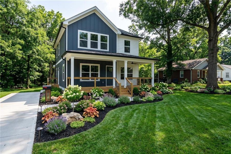 Front exterior of a new home in , Atlanta, GA, highlighting curb appeal (Image 1). Front exterior of a new home in , Atlanta, GA, highlighting curb appeal (Image 1).