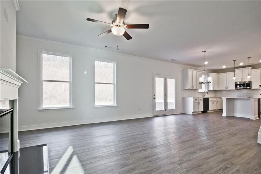 Spacious, unfurnished interior of a new home in Clark Farms, Flowery Branch (Image 15). Spacious, unfurnished interior of a new home in Clark Farms, Flowery Branch (Image 15).