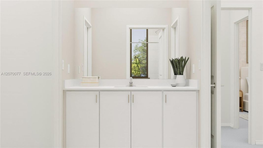 Furnished interior view inside a new home in Coral Breeze, Miami (Image 13). Furnished interior view inside a new home in Coral Breeze, Miami (Image 13).