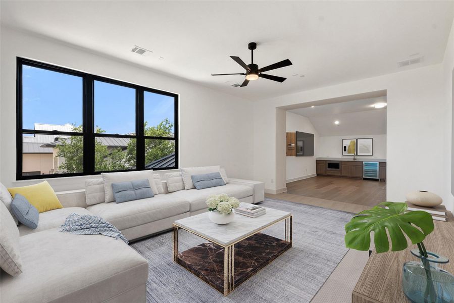 Furnished interior view inside a new home in Sweetwater, Austin (Image 19).
