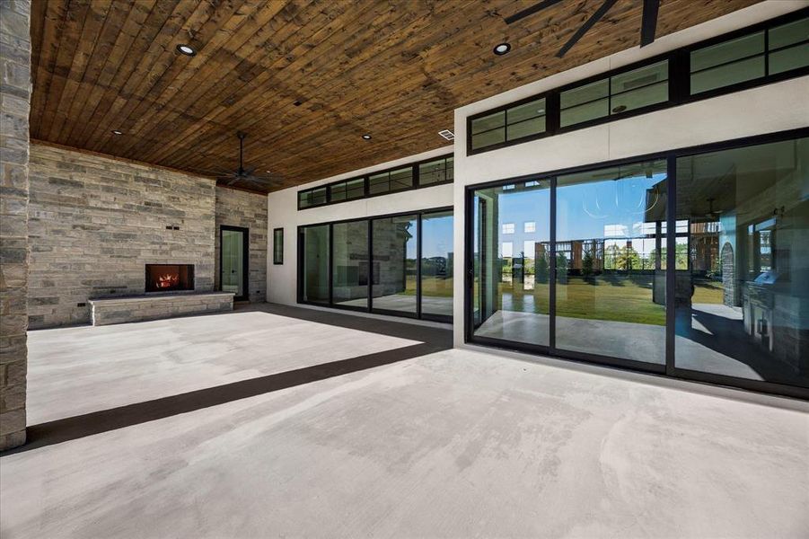Exterior details and patio area of a home in , Heath (Image 28).