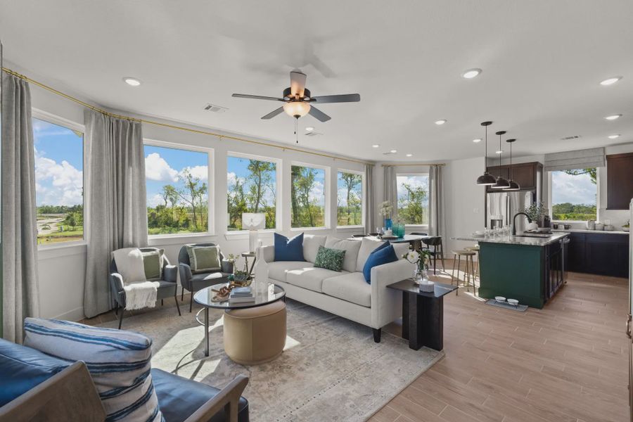 Representative furnished interior of a home built from the Oakdale by Chesmar Homes in Sienna Courtyard, Missouri City (Image 7).