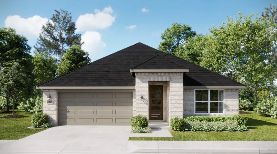 Representative exterior photo of a completed home built from the Maison by Risewell Homes in Meadow Park at The Meadows, Krugerville, TX (Image 3).