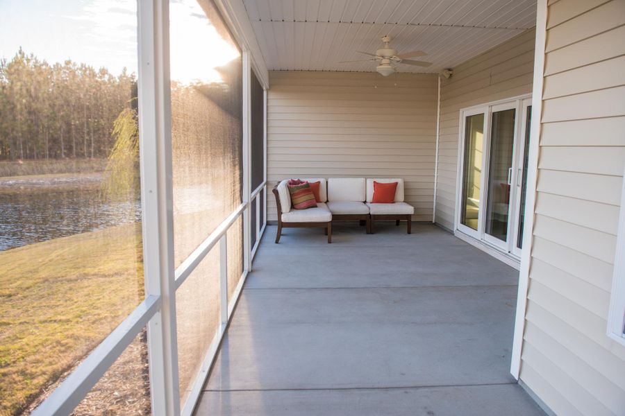 Representative exterior details of a home built from the Ansley by Bill Clark Homes in Sidbury Landing, Wilmington (Image 4).
