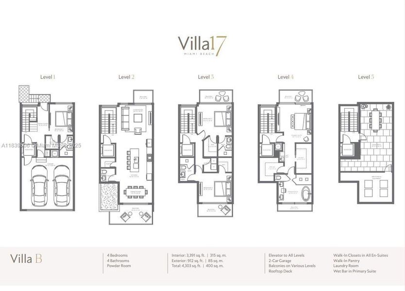 2D floor plan layout of this home in , Miami Beach, FL (Image 3).