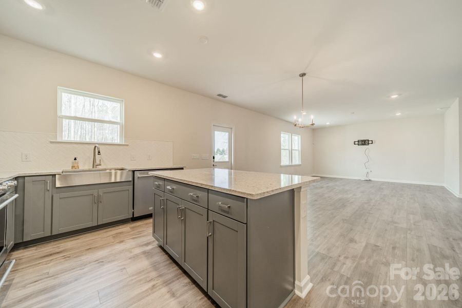 Furnished interior view inside a new home in Stewarts Landing, Charlotte (Image 13).