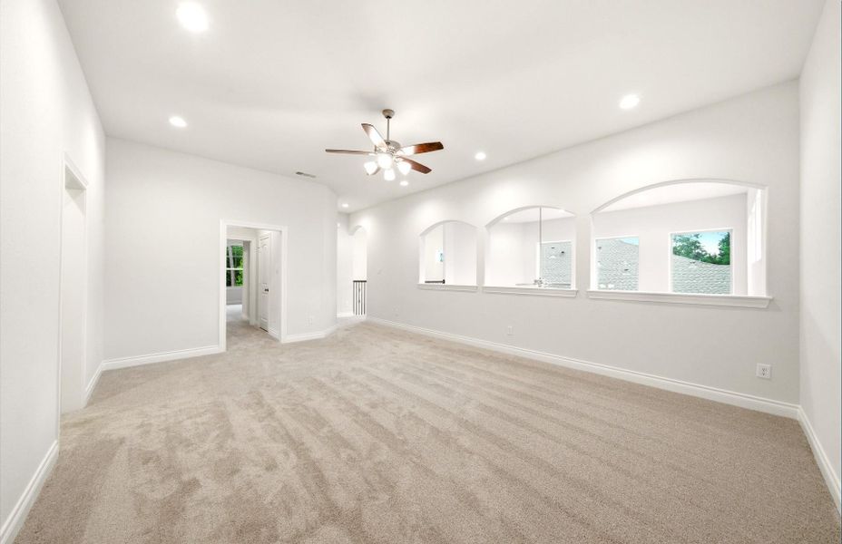 Spacious, unfurnished interior of a new home in The Woodlands Hills 65′, Willis (Image 44).