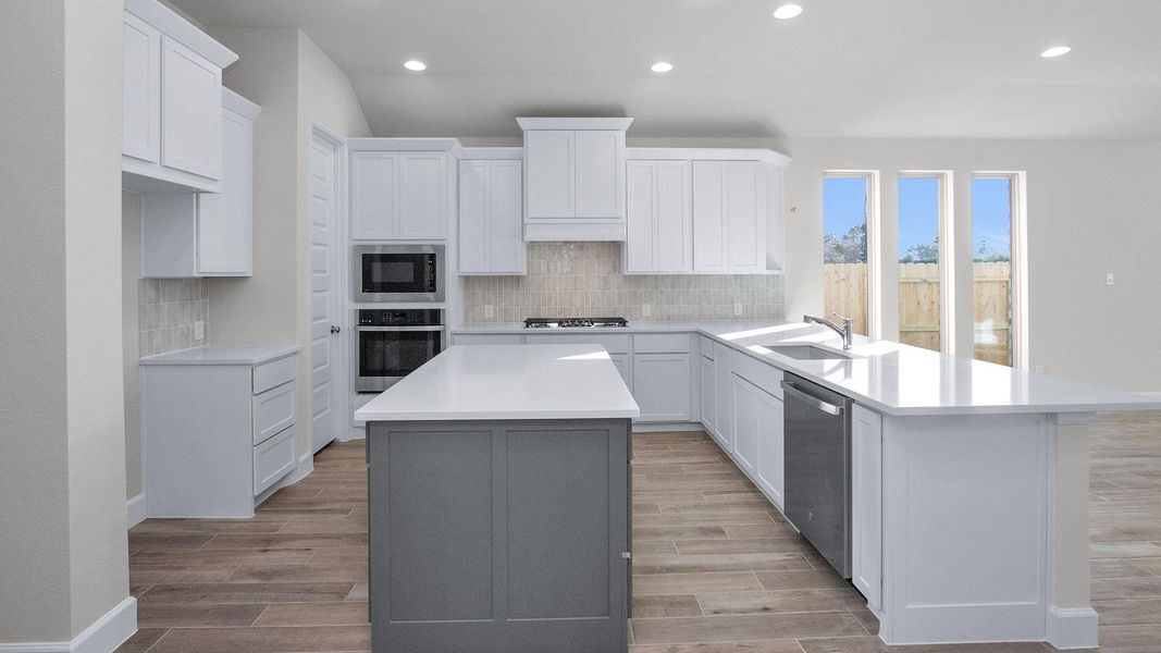 Furnished interior view inside a new home in Everly, Tomball (Image 8). Furnished interior view inside a new home in Everly, Tomball (Image 8).