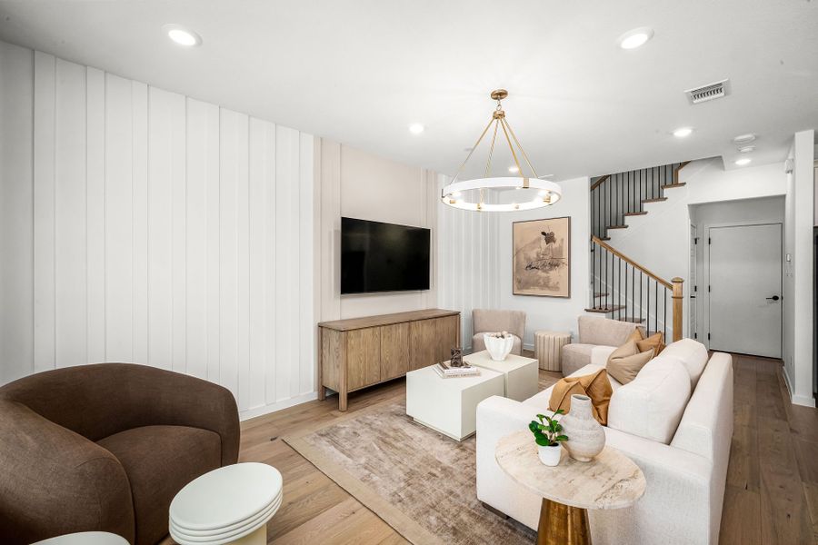 Representative furnished interior of a home built from the Waller by Pulte Homes in Monarch on Main, Round Rock (Image 37). Representative furnished interior of a home built from the Waller by Pulte Homes in Monarch on Main, Round Rock (Image 37).