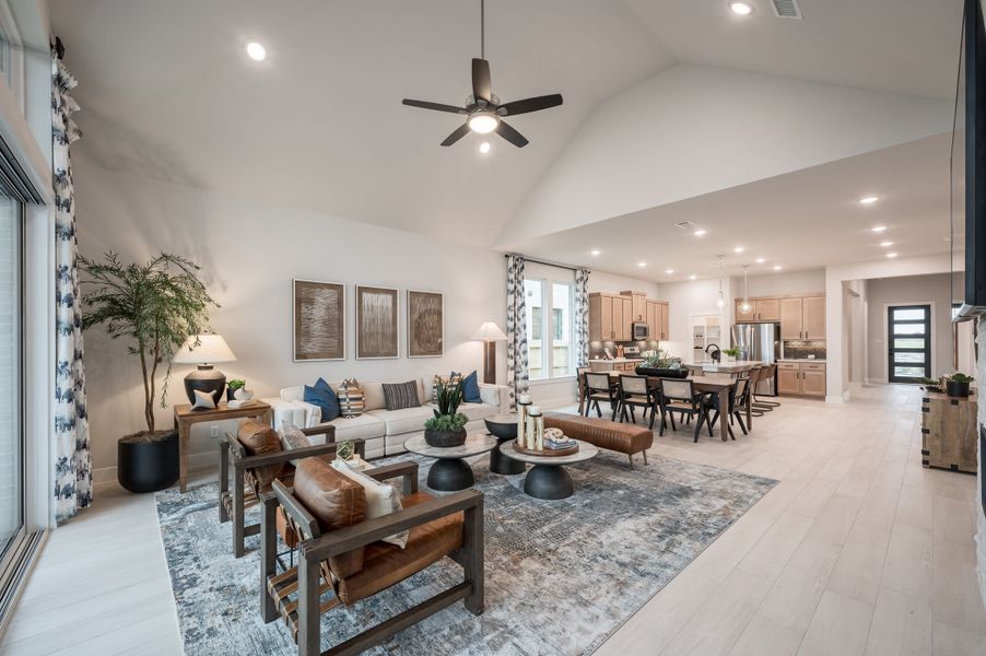 Representative furnished interior of a home built from the Falcon by Tri Pointe Homes in Tompkins Reserve, Katy (Image 81).
