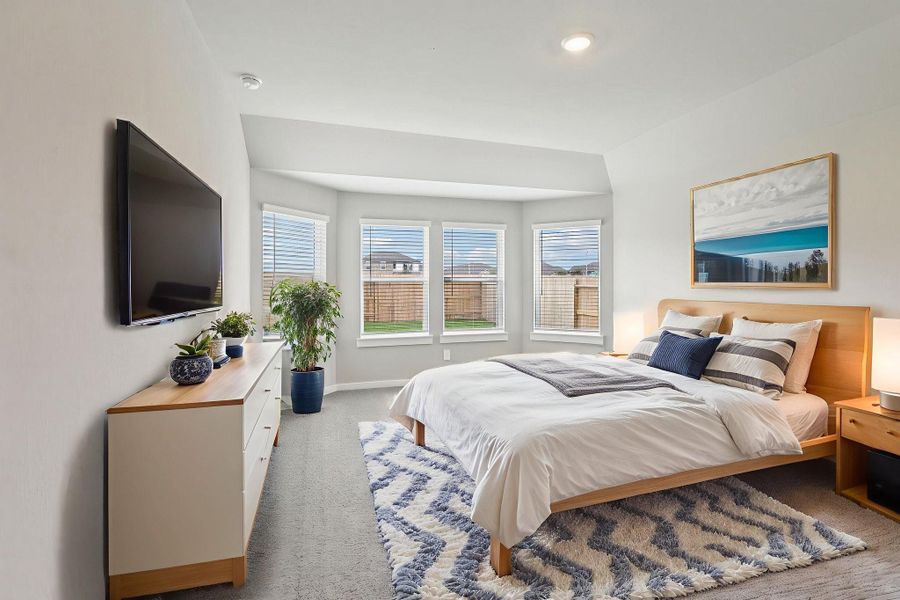 Furnished interior view inside a new home in Massey Oaks - Premier Series, Pearland (Image 8). Furnished interior view inside a new home in Massey Oaks - Premier Series, Pearland (Image 8).