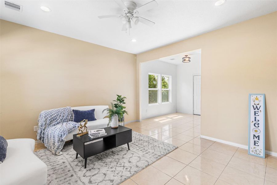 Nice size living room area Nice size living room area