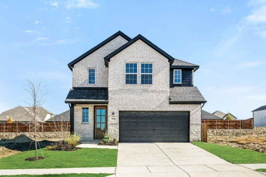 Representative exterior photo of a completed home built from the Lamar by UnionMain Homes in Elevon, Lavon, TX (Image 21).