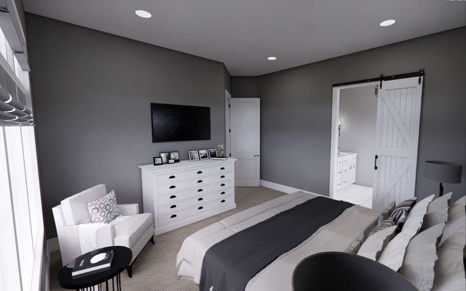 Furnished interior in a model home at Saddle Crest Estates in Weatherford (Image 26).