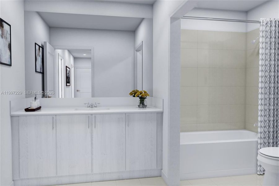 Furnished interior view inside a new home in Acacia Groves, Miami (Image 8).