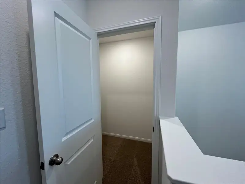 Upstairs loft storage closet