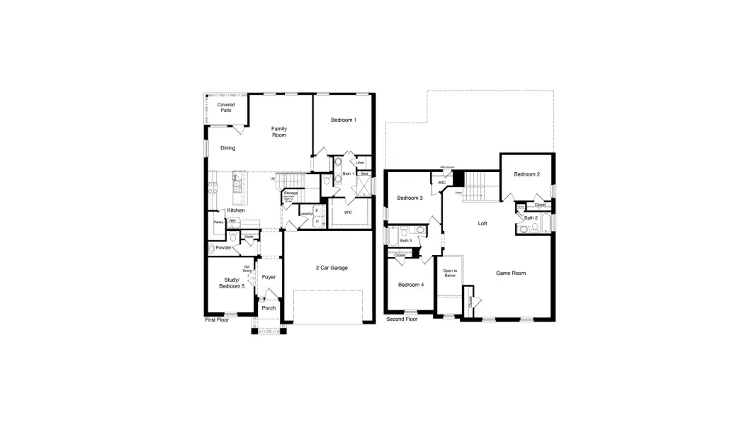 2D floor plan layout of this home in Northstar West, Fort Worth, TX (Image 4).