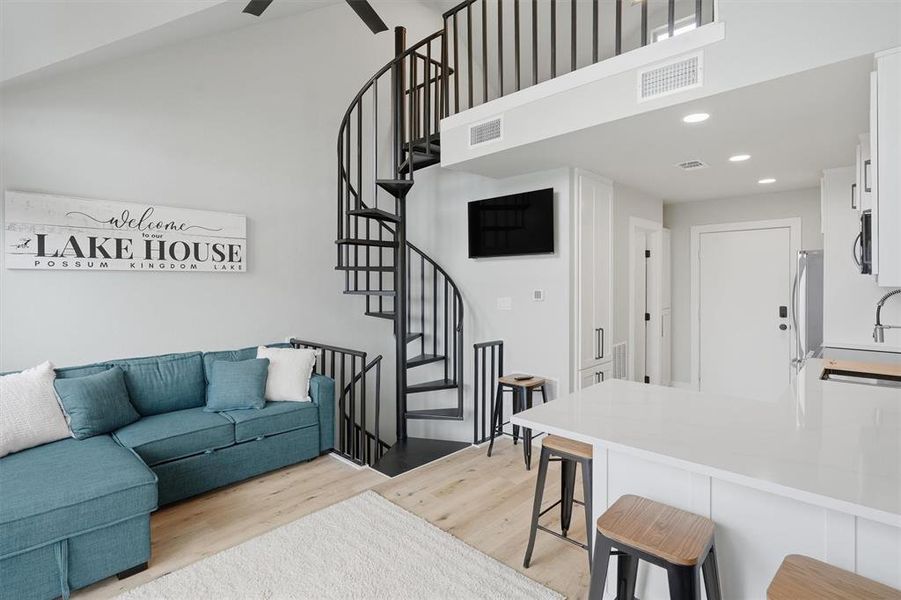 Furnished interior view inside a new home in , Strawn (Image 9).