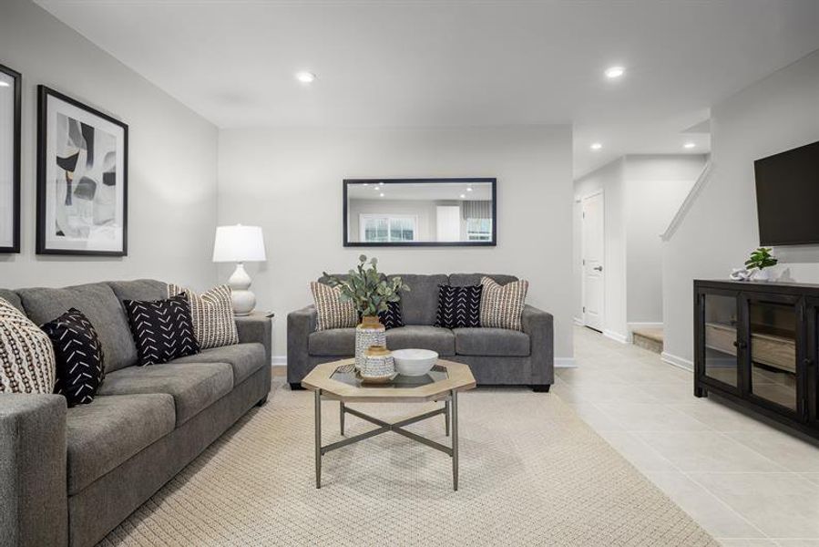Furnished interior view inside a new home in Seminole Palms Townhomes, Palm Coast (Image 7).
