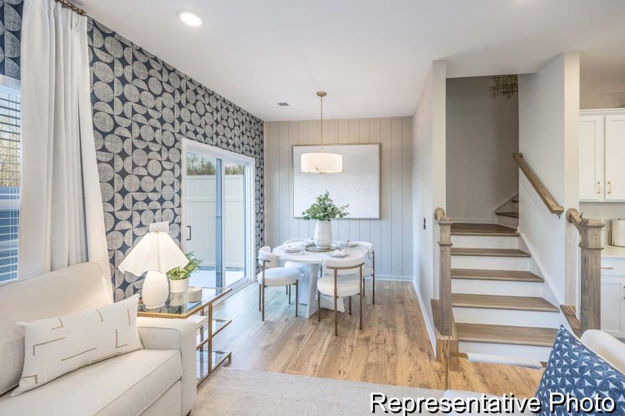 Furnished interior view inside a new home in Village Heights TH, Greensboro (Image 6).