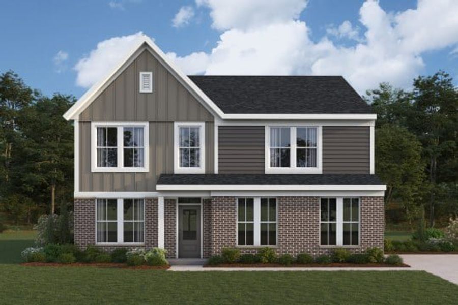 Representative exterior photo of a completed home built from the Olive by Fischer Homes in Easton Park, Dallas, GA (Image 8).