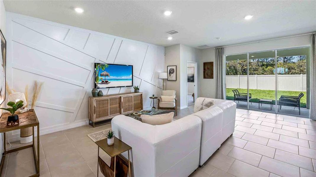 Furnished interior view inside a new home in Deerbrook, Land O' Lakes (Image 7). Furnished interior view inside a new home in Deerbrook, Land O' Lakes (Image 7).