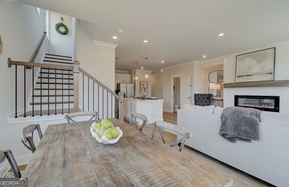 Furnished interior view inside a new home in The Towns at Auburn Station West, Auburn (Image 9).