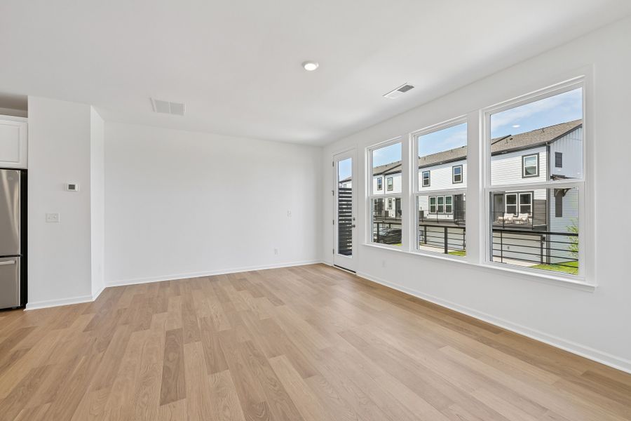Spacious, unfurnished interior of a new home in Senata at Research Park, Charlotte (Image 25). Spacious, unfurnished interior of a new home in Senata at Research Park, Charlotte (Image 25).
