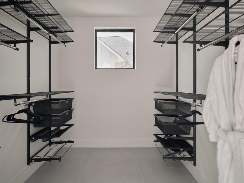 Primary closet with window