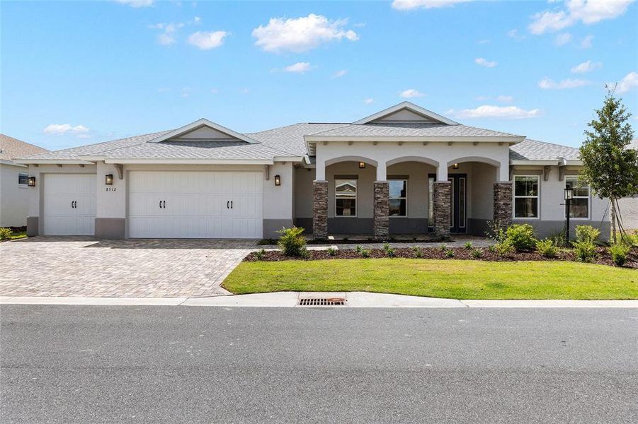 Front exterior of a new home in , Ocala, FL, highlighting curb appeal (Image 19). Front exterior of a new home in , Ocala, FL, highlighting curb appeal (Image 19).