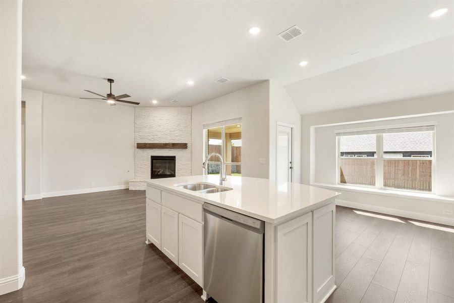 Furnished interior view inside a new home in Homestead at Daniel Farms, DeSoto (Image 8).