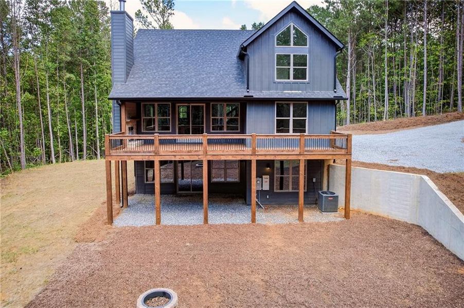 Exterior details and patio area of a home in , Ellijay (Image 38).