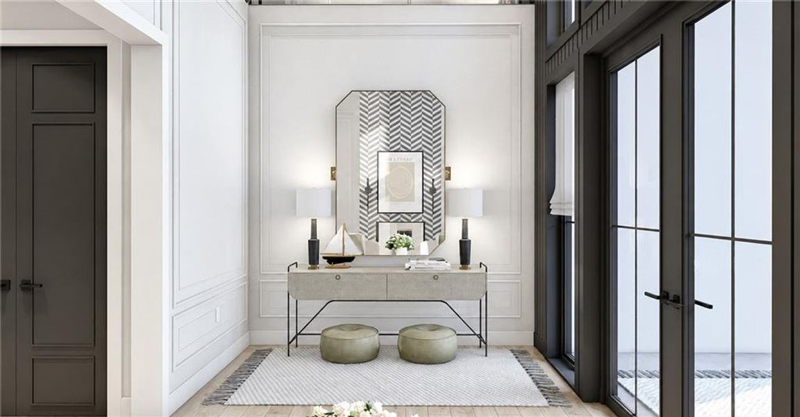 Furnished interior view inside a new home in , Atlanta (Image 9).