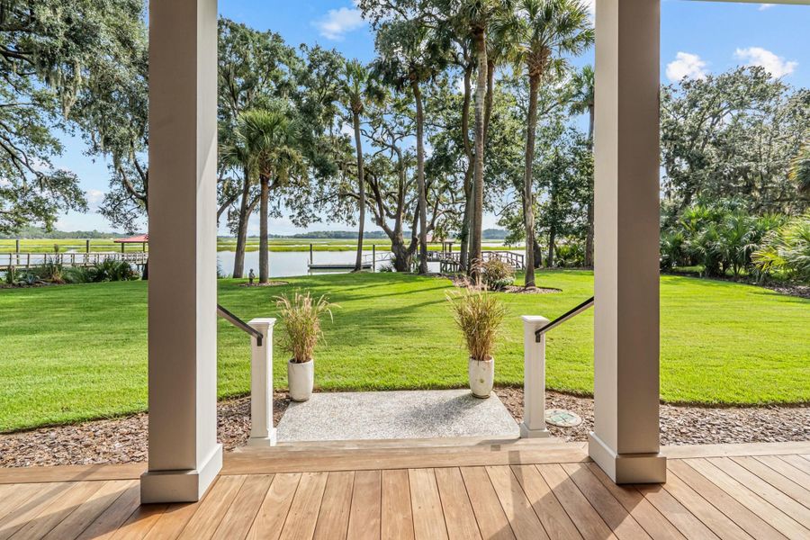 Exterior details and patio area of a home in , Beaufort (Image 26).