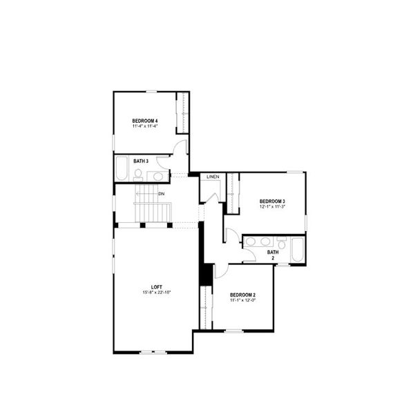 2D floor plan layout for the Quintessa by Fulton Homes in Silverado at Enclave, Litchfield Park, AZ (Image 4). 2D floor plan layout for the Quintessa by Fulton Homes in Silverado at Enclave, Litchfield Park, AZ (Image 4).