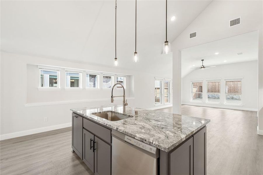 Furnished interior view inside a new home in Creekview Meadows, Pilot Point (Image 7).