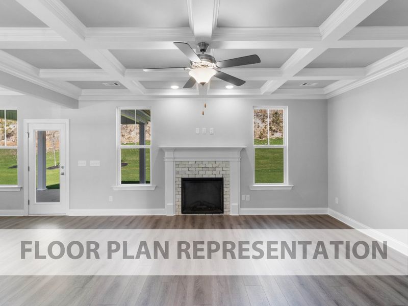Representative furnished interior of a home built from the Kingsland II by Ivey Homes in Forrest Bluff, North Augusta (Image 13).