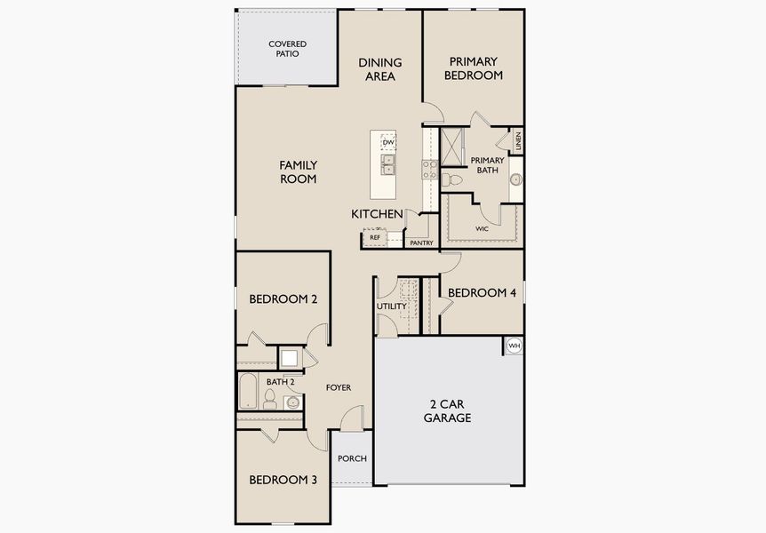 2D floor plan layout of this home in Landings at Mount Olive, Polk City, FL (Image 2). 2D floor plan layout of this home in Landings at Mount Olive, Polk City, FL (Image 2).