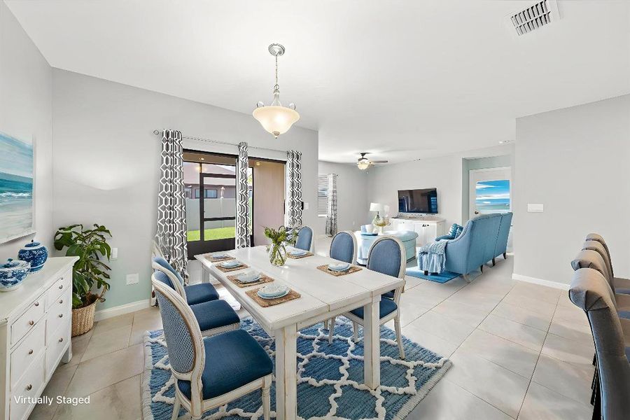 Virtual Staged Dining room