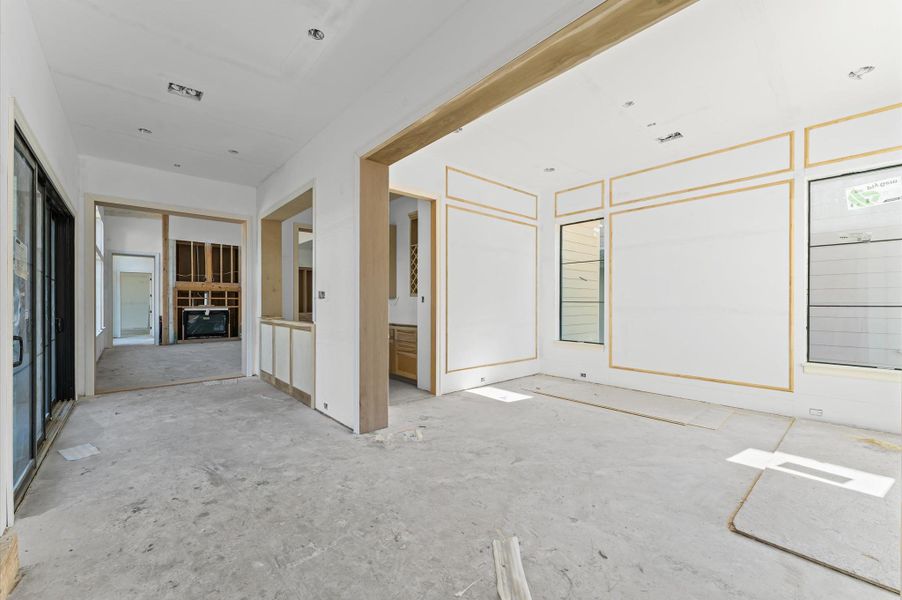 Expansive dining room is a perfect place to entertain guests.