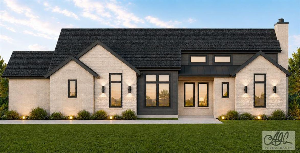 Front exterior of a new home in , Aledo, TX, highlighting curb appeal (Image 1). Front exterior of a new home in , Aledo, TX, highlighting curb appeal (Image 1).