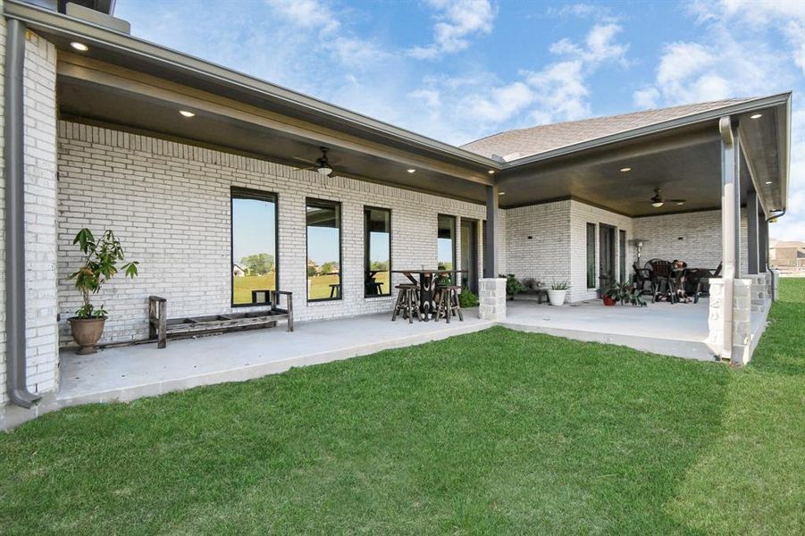 oversized back patio