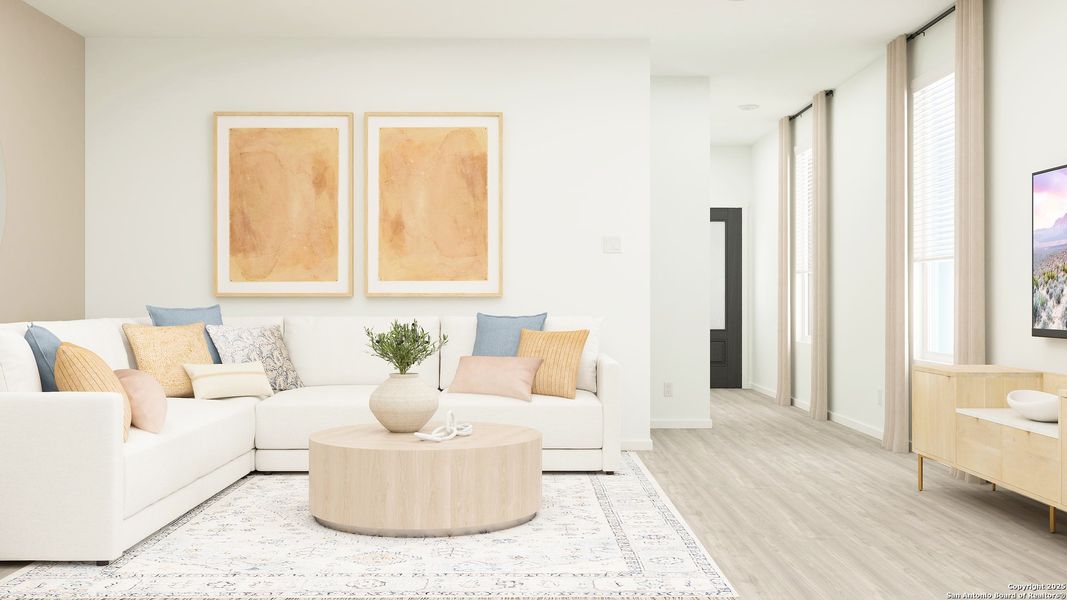 Furnished interior view inside a new home in Kyndwood, New Braunfels (Image 8). Furnished interior view inside a new home in Kyndwood, New Braunfels (Image 8).