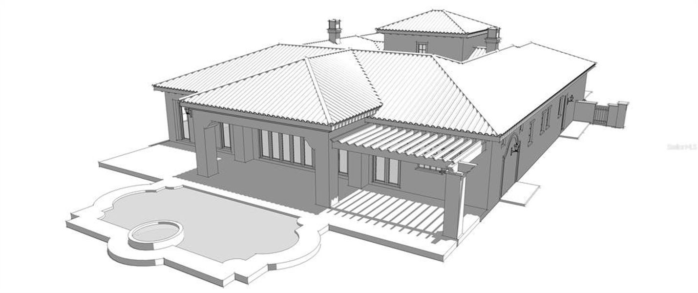 Exterior rendering of this home design in , Lutz, FL (Image 17).